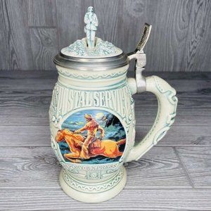 Vintage Avon collectible mug cup salute to the postal service beer Stein cup